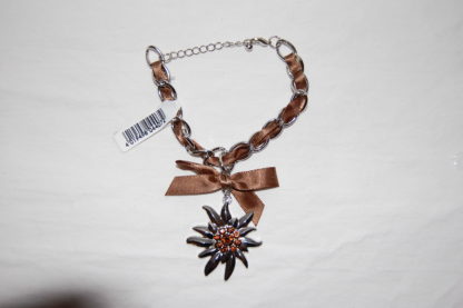 Edelweiss Trachten Armband,topaz, mit Anhänger und Schleife