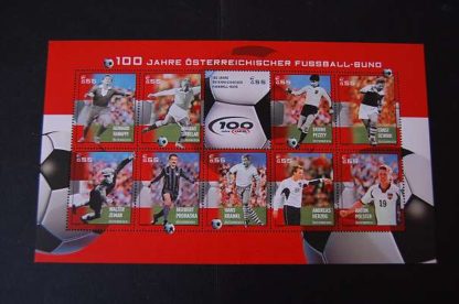 Österreich 2004 100J Österr. Fußballbund Block postfrisch ANK. 2494 - 2503