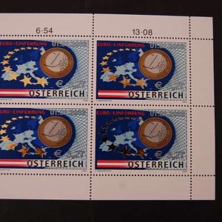 Österreich 2002 Euro Einführung Kleinbogen ANK .2402