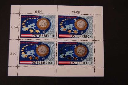 Österreich 2002 Euro Einführung Kleinbogen ANK .2402