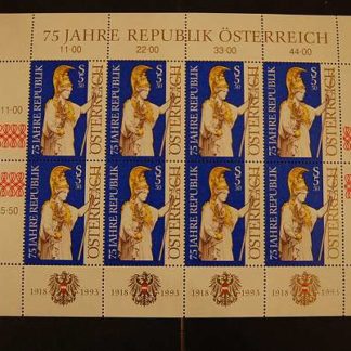 Österreich 1993 75 Jahre Rep. Österreich Kleinbogen postfrisch ANK 2143