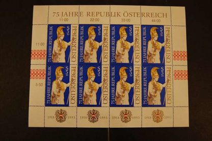 Österreich 1993 75 Jahre Rep. Österreich Kleinbogen postfrisch ANK 2143