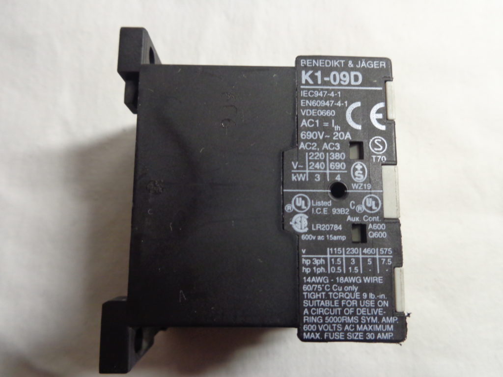 Contacteur De Puissance BENEDIKT & JÄGER K1-09D10 - Pour Cuisinière à Gaz Falcon G2101OTC, 230V 20A