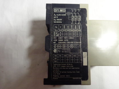 Telemecanique GV1-M03 Motorschutzschalter 0,25 - 0,4A