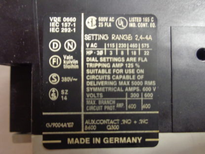 Siemens 3VU1300-1MJ00 Motorschutzschalter 2,4 - 4 A