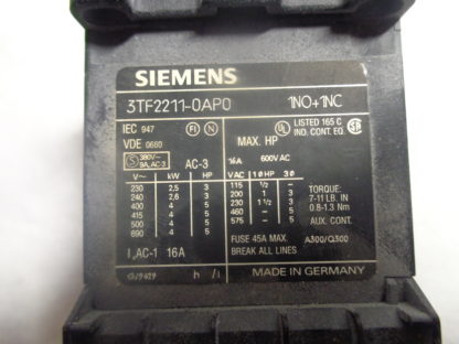 Siemens 3TF2211-0AP0 Schütz