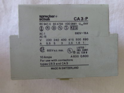 Sprecher + Schuh CA3-P-11 Hilfskontakt Block