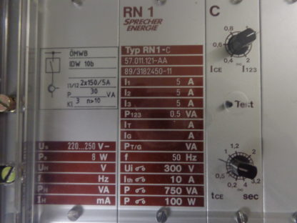 Sprecher Energie RN1 - C Schutzrelais mit Sockel