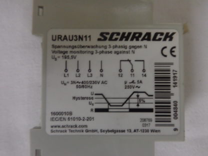 Schrack URAU3N11 Spannungsüberwachung 3-phasig über N