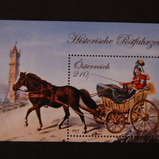 Historische Postfahrzeuge - Briefmarken-Block postfrisch, Österreich 2017