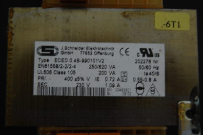 Schneider  Typ ECED 0.4-990101V2 Transformator