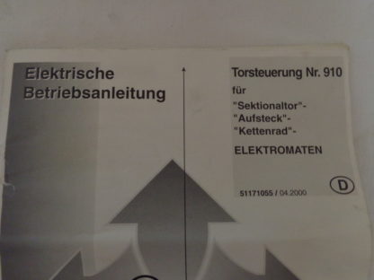Elektromaten Torsteuerung 910 mit Pilztaste mit Bedienungsanleitung – Bild 10