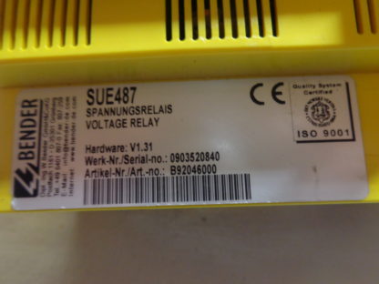 Bender SUE487 Spannungsrelais V1.31 B92046000 – Bild 3