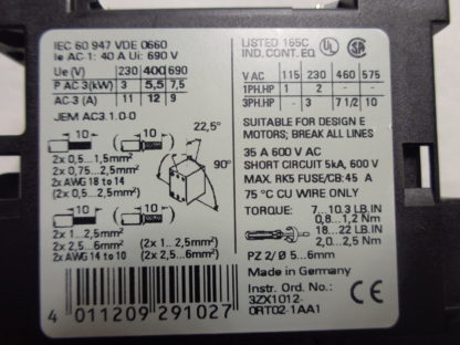 Siemens 3RT1024-1A Schütz – Bild 3