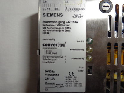 Siemens Convertec  Stromversorgung 24V/150W – Bild 2