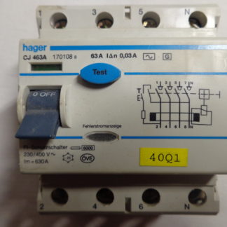 Hager CJ 463A  63A 0,03 FI Schutzschalter