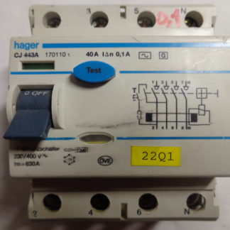 Hager CJ 443A 40A 01 FI Schutzschalter
