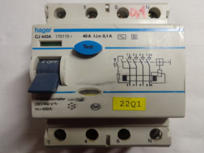 Hager CJ 443A 40A 01 FI Schutzschalter
