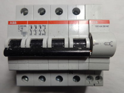 ABB S203- NA C16 3/N Sicherungsautomat + S2C-UA 230 AC Unterspannungsauslöser