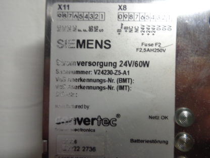 Siemens Convertec Stromversorgung 24V60W V24230-Z5-A1 – Bild 2