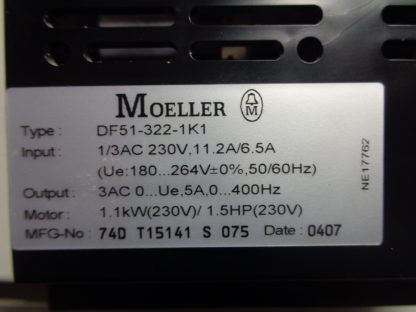 Klöckner Moeller DF51-322-1k1 Frequenzumrichter – Bild 3