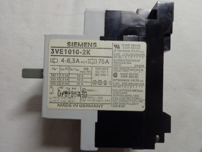 Siemens 3VE1010-2K 4-6,3A Motorschutzschalter – Bild 2