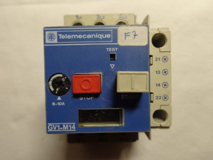 Telemecanique GV1 – M14 6-10A Motorschutzschalter + GV1-A01
