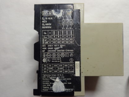 Telemecanique GV1 – M14 6-10A Motorschutzschalter + GV1-A01 – Bild 2