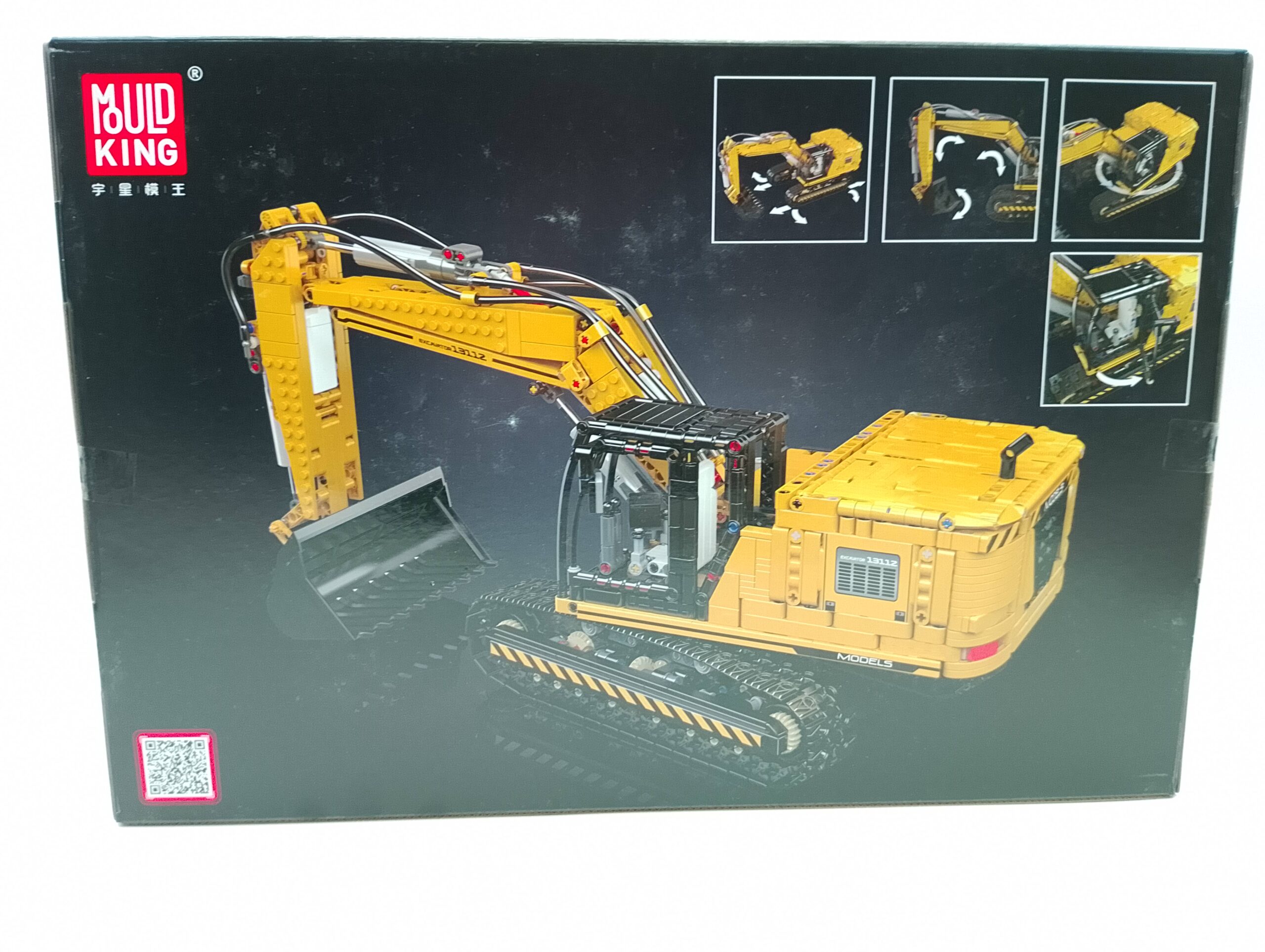 MOULD KING 13112 Mechanischer Bagger Fernbedienung Bausteine Spielzeugset 2184 Teile – Bild 2