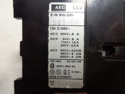 AEG 73E LS2  910-331-561-00  Schütz – Bild 2