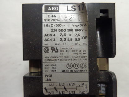 AEG LS17.22E  910-301-032-00 220V 50Hz, 255V 60Hz Schütz – Bild 2