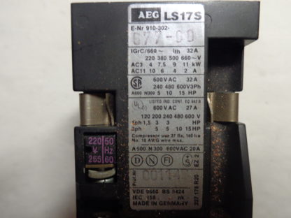 AEG LS17S 22E 910-302-677-00 220V 50 Hz, 255V / 60 Hz Schütz – Bild 2