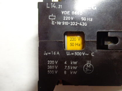 AEG L14.21  910-332-430   220V 50Hz Schütz – Bild 3