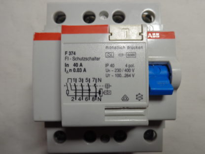 ABB F 374 40A 0,03 A FI Schutzschalter