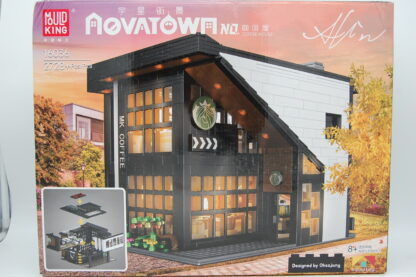 MOULD KING 16036 - NOVATOWN STARBAX CAFE INKL. BELEUCHTUNG - 2728 KLEMMBAUSTEINE