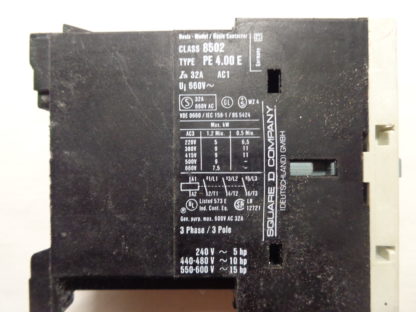 Square D Company Class 8502 Type PE 4.00E Serie B Schütz – Bild 3