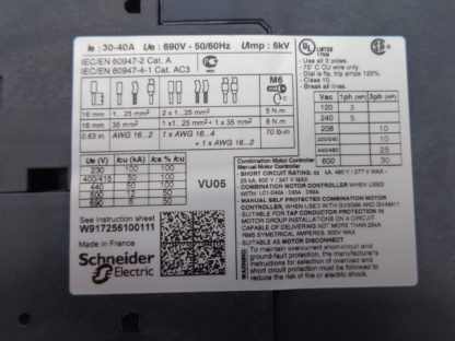 Telemecanique Schneider Electric GV3P40 30-40A Motorschutzschalter – Bild 5