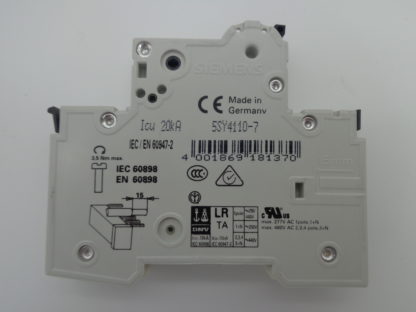 Siemens 5SY41 MCB C10 Sicherungsautomat 1pol. – Bild 2