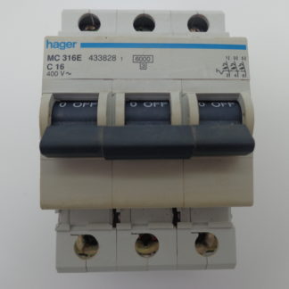 Hager MC 316E C16 3pol. Sicherungsautomat