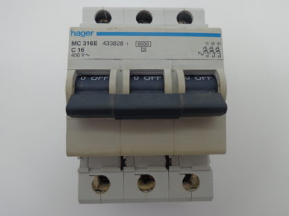 Hager MC 316E C16 3pol. Sicherungsautomat
