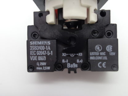 Siemens Leuchtmelder rot 3SB3400-1A Kontaktblock – Bild 3