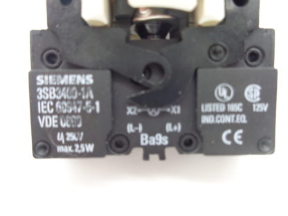 Siemens Leuchtmelder weiß 3SB3400-1A Kontaktblock – Bild 4