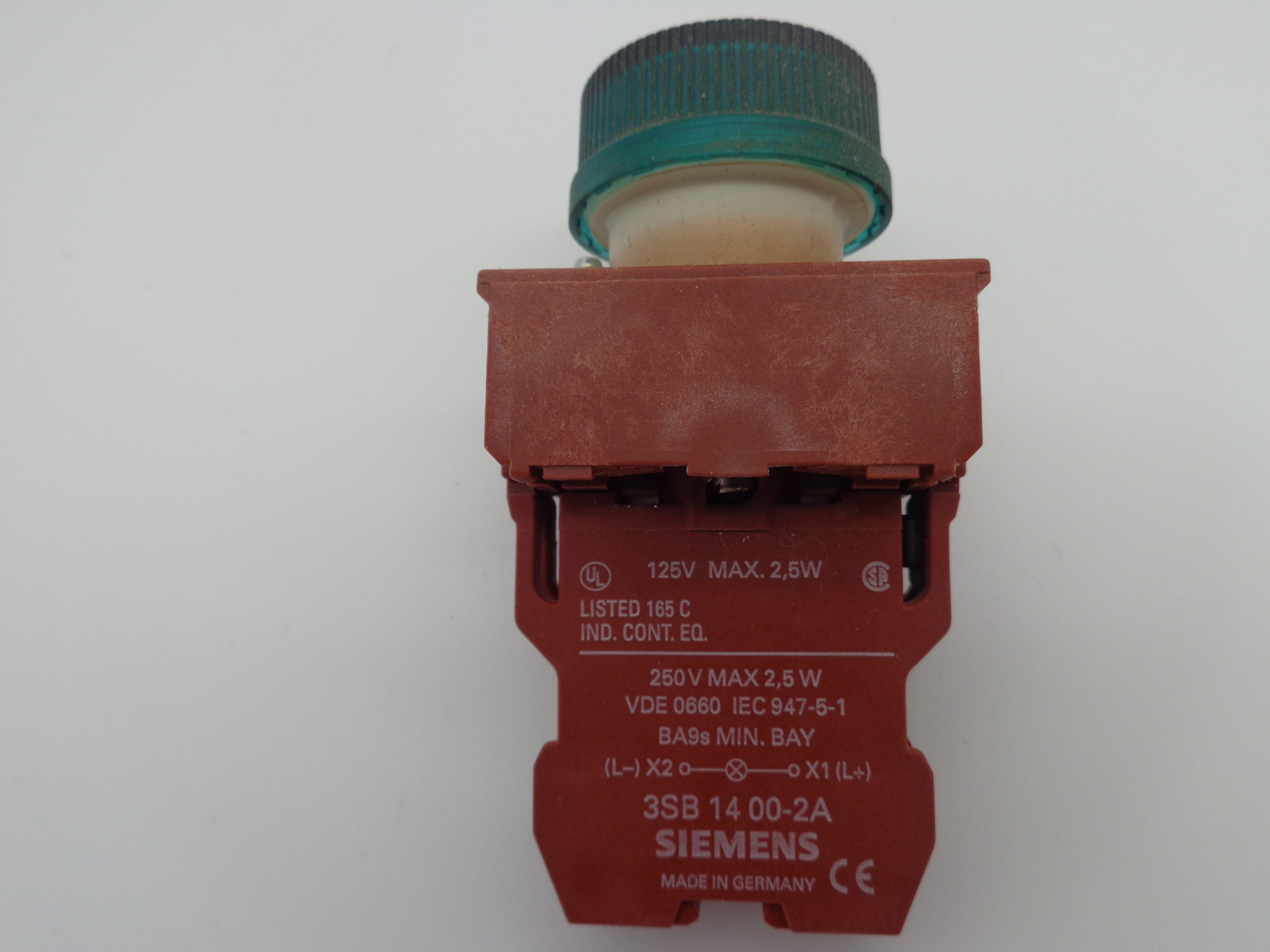 Siemens Leuchtmelder grün 3SB 14 00-2A Kontaktblock – Bild 2