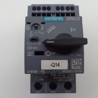 Siemens Sirius 3RV2021-1FA10Motorschutzschalter 3,5 - 5A