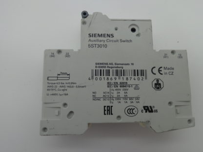 Siemens 5SY41 MCB C2 Sicherungsautomat 5ST3010 Hilfsschalter – Bild 3