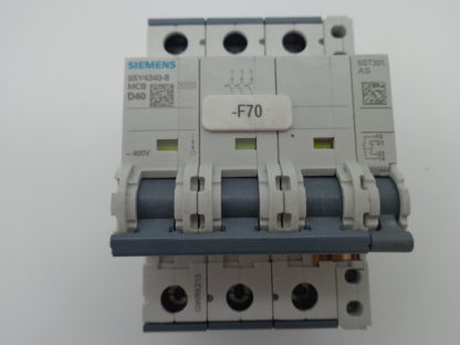 Siemens 5SY4340-8 MCB D40 3pol. Sicherungsautomat 5ST3010 Hilfschalter