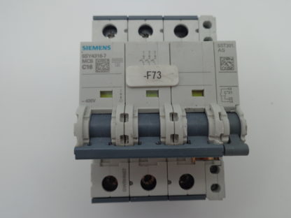 Siemens 5SY4316-7 MCB C16 3pol. Sicherungsautomat 5ST3010 Hilfsschalter