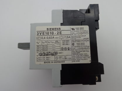 Siemens 3VE1010-2E Motorschutzschalter 0,4A - 0,63A – Bild 3