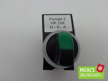 Klöckner Moeller Leuchtwahlschalter grün rastend, Kontaktelement 2x M22-K10, 1x M22-Led230