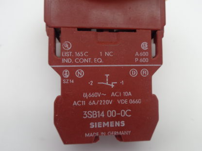 Siemens Druckschalter NOT - AUS  3SB14 00-0C Kontaktblock – Bild 3